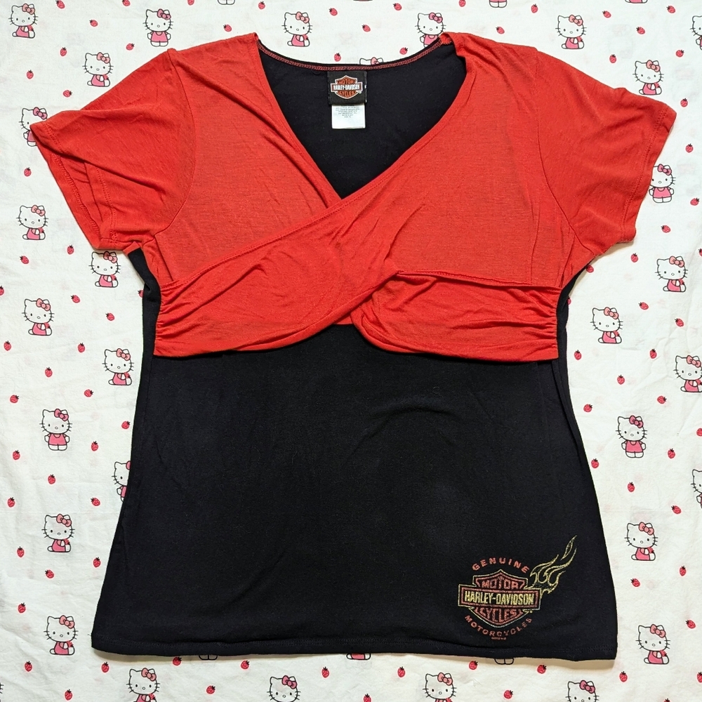 harley davidson wrap baby tee